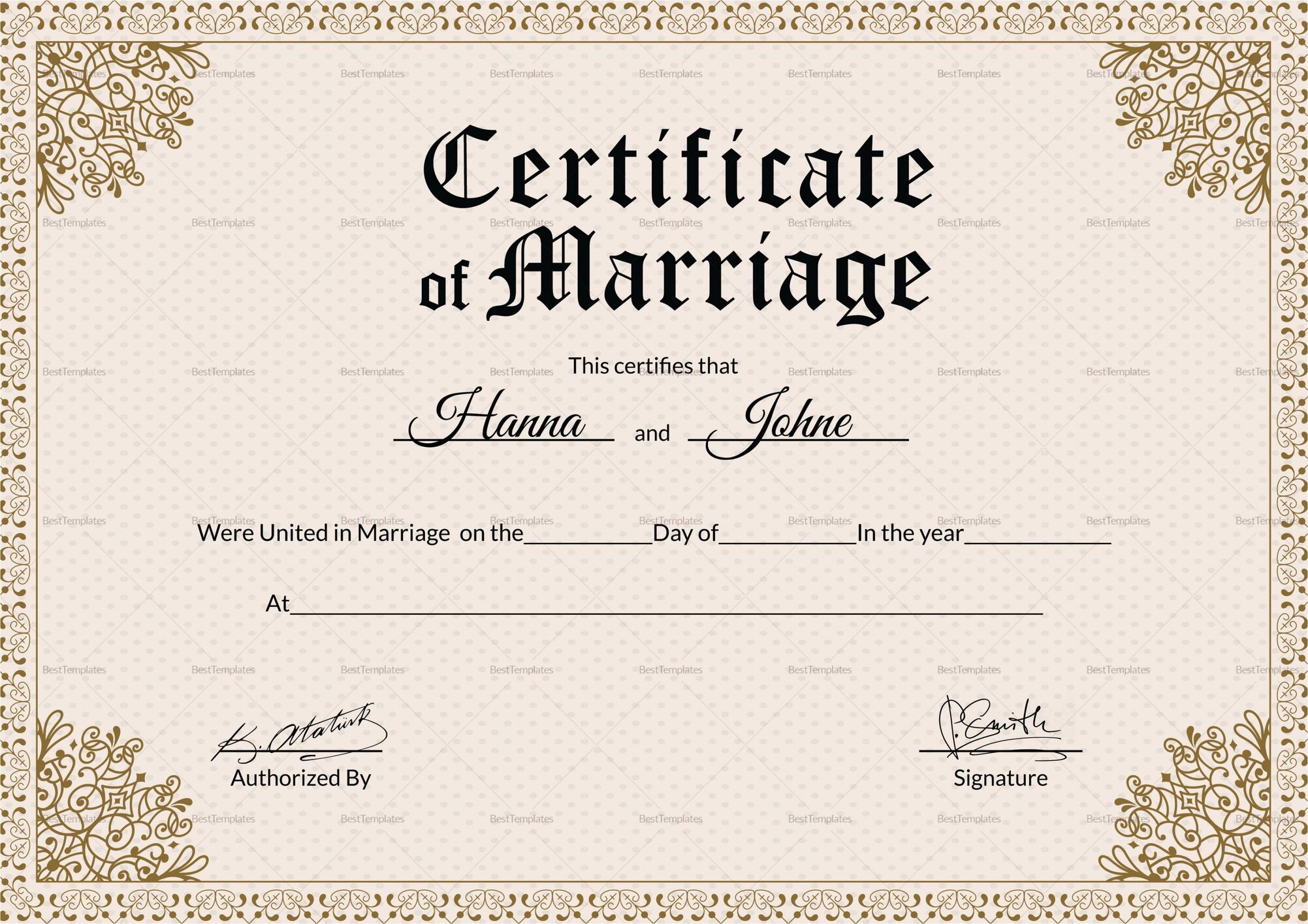 Marriage Certificates